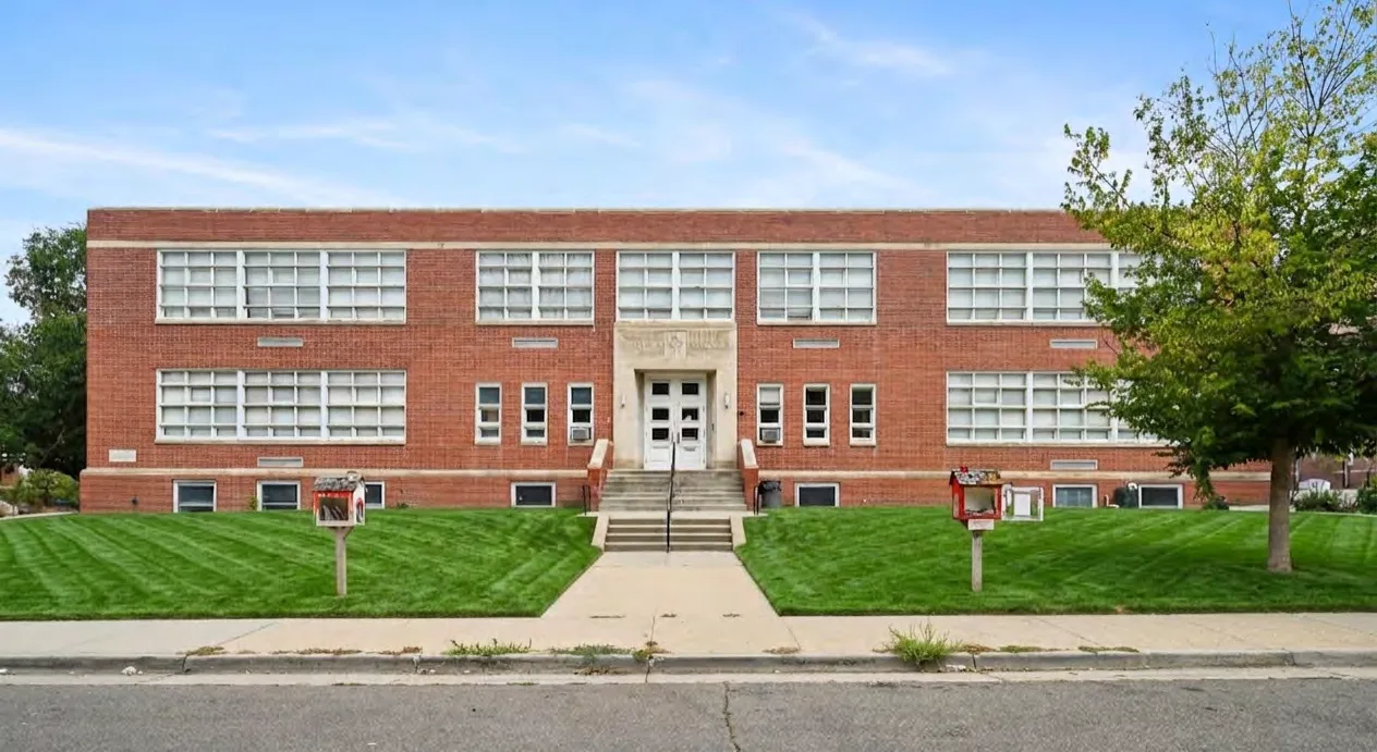 The red-brick St. Ignatius school building at 2350 N. Gaylord Street