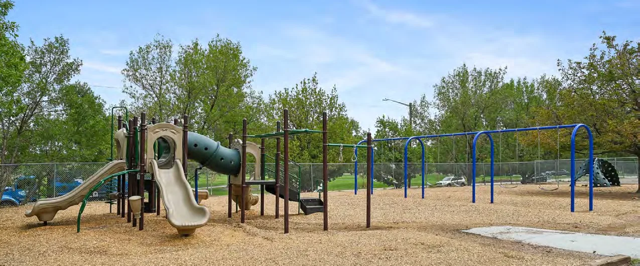 The fenced playground